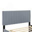 Lit plateforme double en velours avec lit gigogne