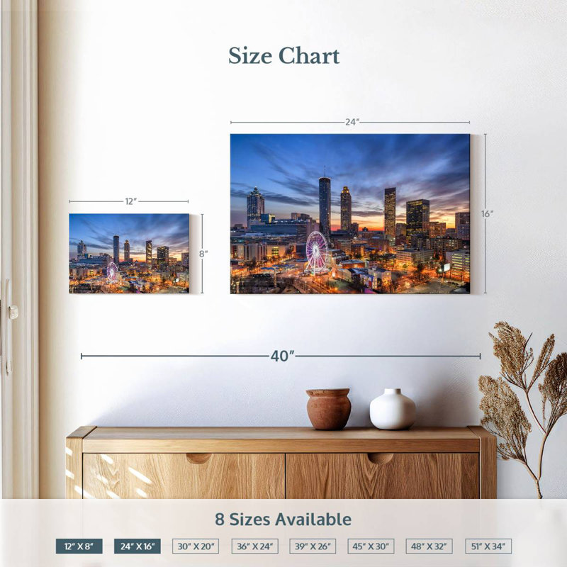 Sireci Atlanta, 16" H x 24" W
