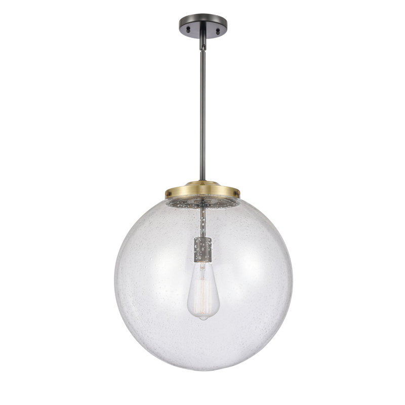 Luminaire suspendu sphère 1 lumière Frederick, Laiton antique noir