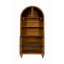 Bibliothèque 66 po de hauteur avec bibliothèque ouverte et armoire arquée en bois sculpté