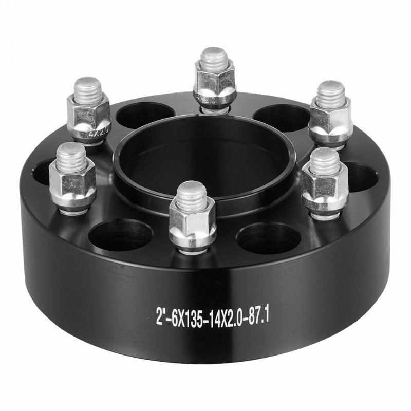 2 "6" x5.3 "entretoises de roue adaptateurs de roue forgé à 6 cosses 4 pièces noir