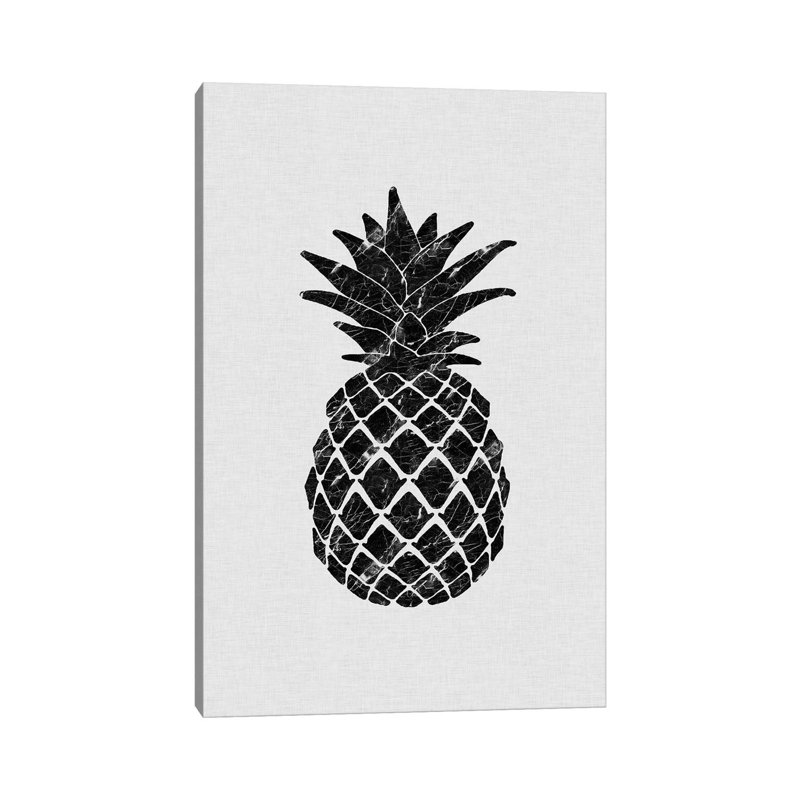 Marble Pineapple - Wrapped Canvas Print, 30.48cm H x 20.32cm W x 1.91cm D