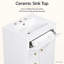 Meuble-lavabo simple de 61 cm (24 po) avec lavabo en céramique, rangement basculant, 2 tiroirs et porte d'armoire à fermeture amortie-647424428
