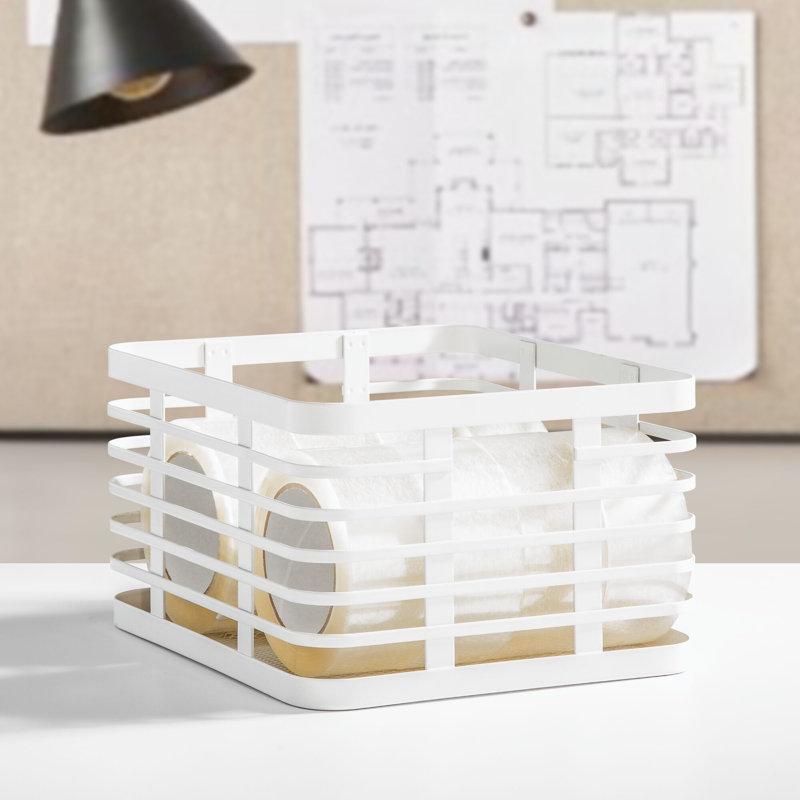 Panier Carson 10 x 9 x 6, Blanc mat