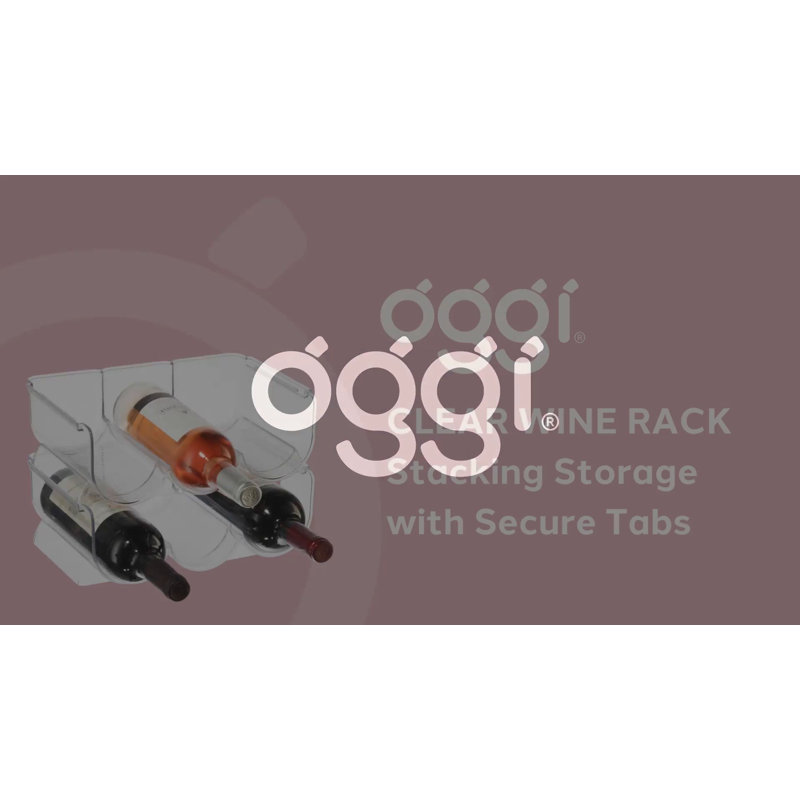 Clear Stackable 6-Bottle Plastic Wine Rack