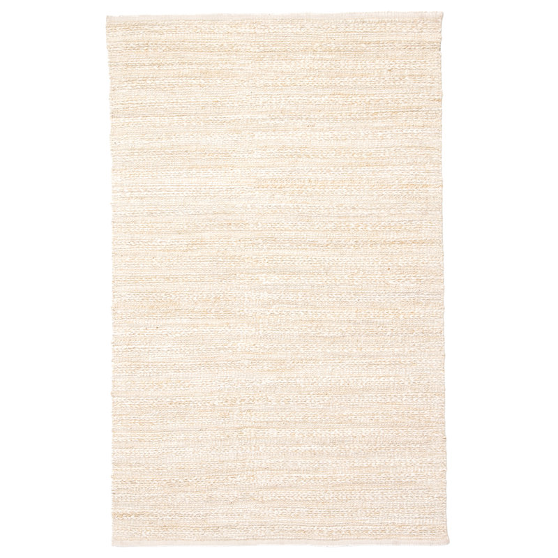 Tapis beige fait à la main Feena Dhurrie, Rectangle 8 pi x 10 pi