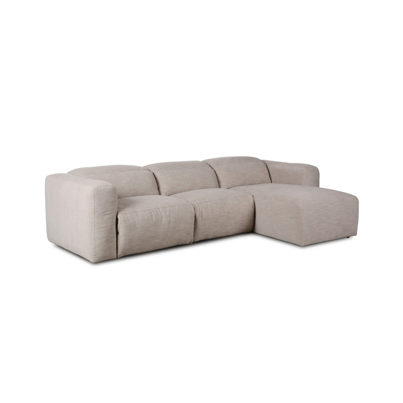 Radley 3 - Piece Upholstered Sectional, Gray Polyester Blend, Right Hand Facing