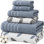 Ensemble de serviettes en jacquard teint en fil et en coton 6 pièces Modern fils modernes - 100% coton, à séchage rapide et bain absorbant