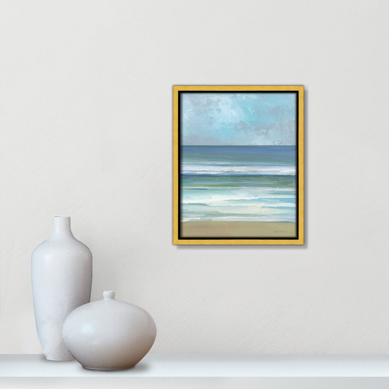 «Gentle Waves II» par Sally Swatland, 9.5' W x 11.5' H, Flotteur doré