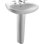 Prominence Vitreous China 26" Pedestal Bathroom Sink with Overflow