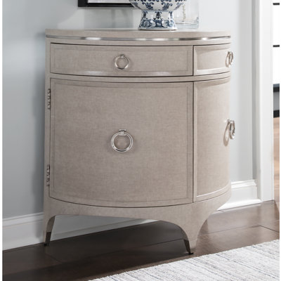 Commode demi-lune en lin Signature Designs Zeitgeist