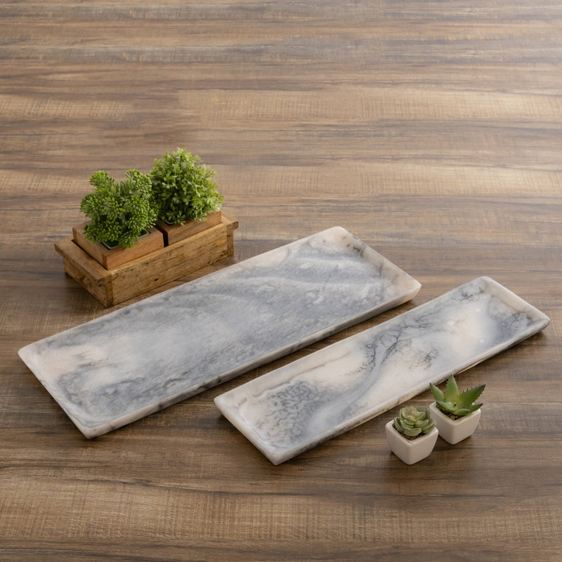 Rectangle Platter Set Of 2 , Gray