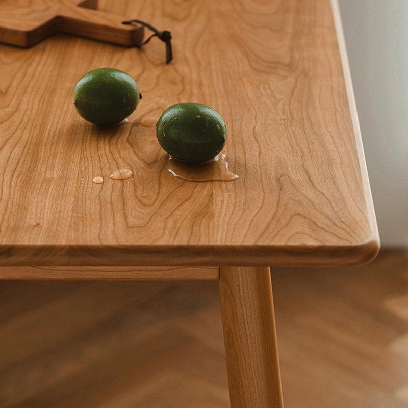 Table rectangulaire en bois massif domestique simple, 31.49" H x 55.11" W x 29.52" D