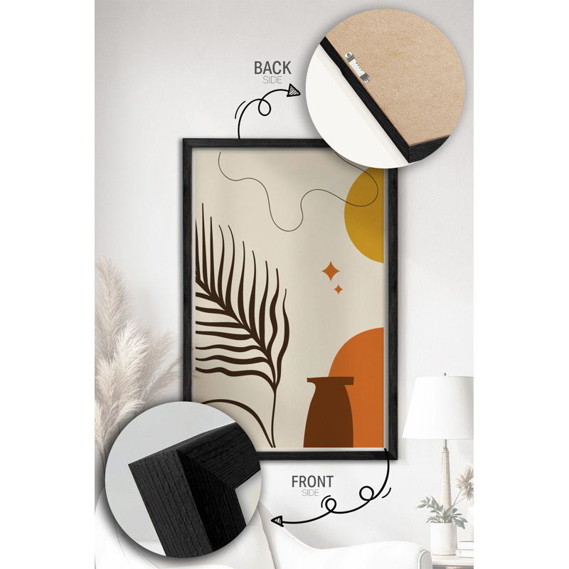 Ensemble de 3 panneaux décoratifs élégants en bois aggloméré, cadre en bois massif, 13,4 x 19,3 x 0,6 pouces | Œuvre d'art 100% MDF avec impression numérique | Parfait pour le salon, la chambre à coucher et le bureau, design élégant et moderne