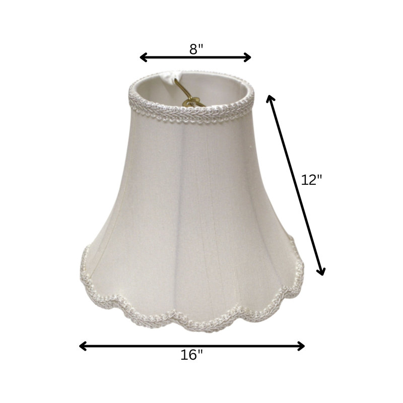 Abat-jour en tissu Fancy Oblong Softback, Blanc, H 12 po x l 16 po x P 16 po