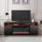 68" Media Console Fireplace TV Stand For TV Up To 78" with Electric Fireplace and LED Lights-1478532053