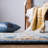 Muhsin Hand Tufted Wool/Cotton Ikat Rug in Navy/Yellow-1808851068