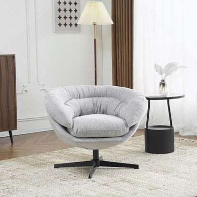 Chaise de bureau polyvalente en chenille avec coussin amovible et base en métal pour divers environnements