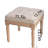 Small Padded Bench, Square Upholstered Rustic Ottoman Bench