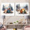 «Canadian Family Camping In Winter I», ensemble de 2 reproductions d'art sur toile
