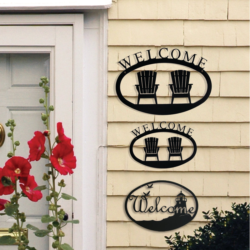 Adirondacks - Welcome Sign Large, 7.88" H x 11.38" W x 0.05" D