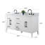 Ensemble de meuble-lavabo double 60 po avec plateau en marbre Chambery-94811325-94811326