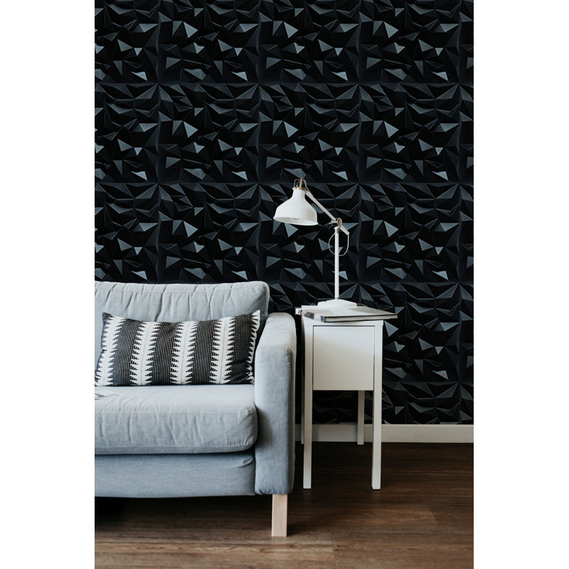 Falkirk Ross 19.7" x 19.7" 3D Wall Panel (5-pack), Black
