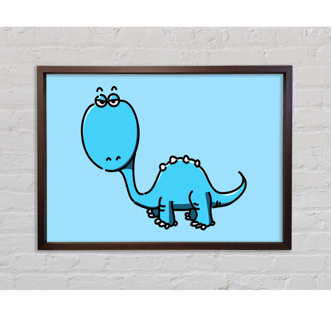 Dinosaurier Not Impressed Baby Blau - Druck