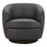 Marcy Geniue Leather Swivel Barrel Chair