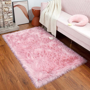 Fluffy Faux Fur Rug Shaggy Area Rugs Bedroom Hairy Mat Floor