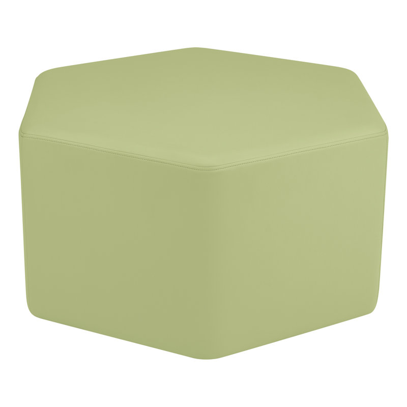Tabouret hexagonal structuré en savoir plus, H 18 po x l 30,5 po x P 34,5 po, Non, Vert fougère
