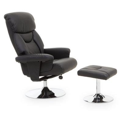 Leather Chair With Footstool