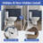 Macerating Toilet With 1000w Macerator Pump, Upflush Toilet For Basement With 4 Water Inlet