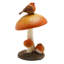  Resin Robin & Mushroom Figurine