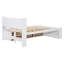 Lit double avec tête de lit bibliothèque, tiroirs de rangement sous le lit et étui de rangement-260070146