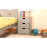 Houy 3 Drawer Bedside Table