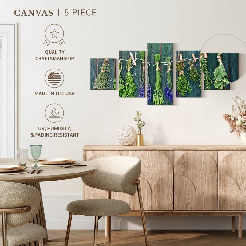 Drying Herbs, 24" H x 55" W
