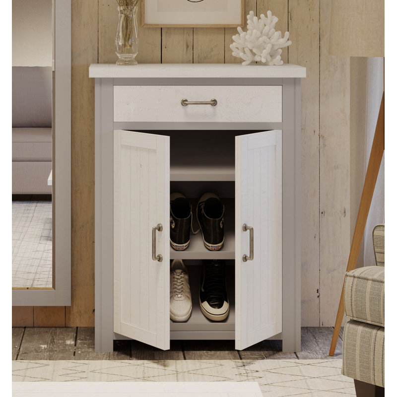 12 Pair Shoe Storage Cabinet, Grey