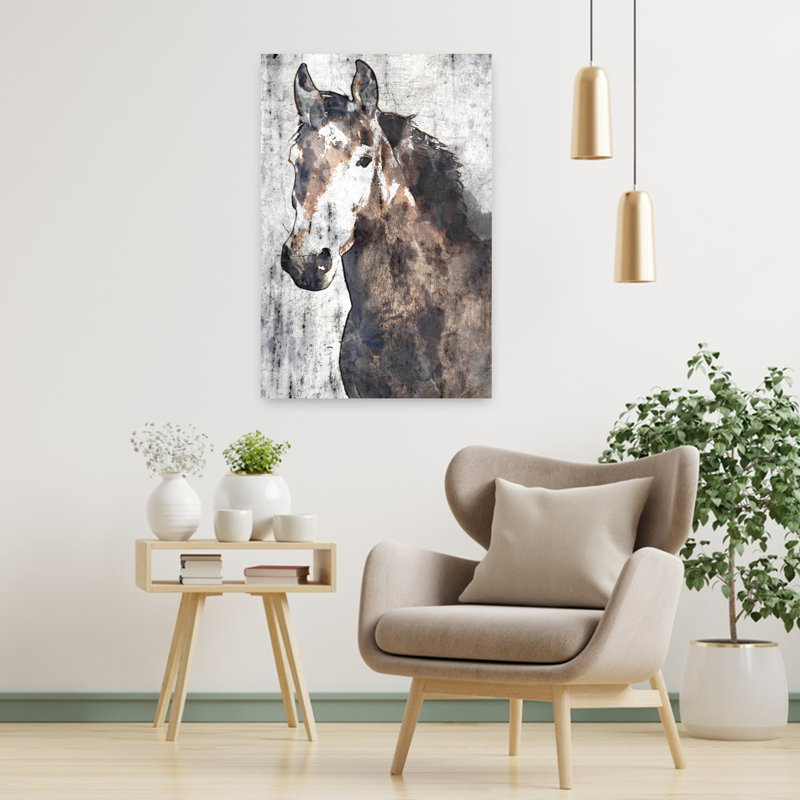 Portrait de cheval II, H 36 po x l 24 po