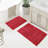 Sandcliff Checkered Cotton Non-Skid Machine Washable 2 Piece Bathroom Rug Set-93590629
