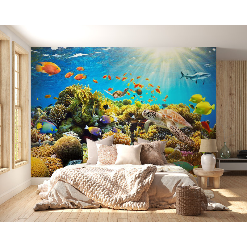 Murale sous-marine Cedardale, L 82 po x l 115 po