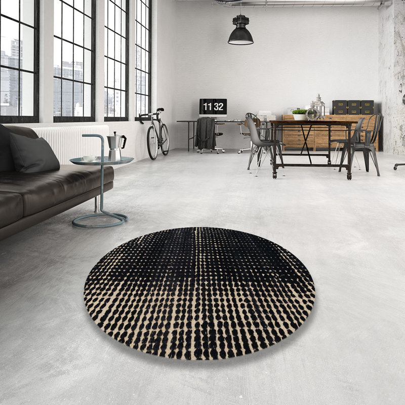 Tapis abstrait moderne 4915, Rond 7 pi