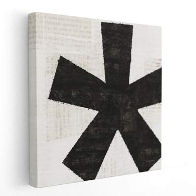 «P ponctuated VII Black and White», reproduction d'art sur toile