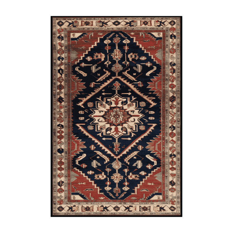 Machine Washable Persian Brown Area Rug, Runner 2' x 5'