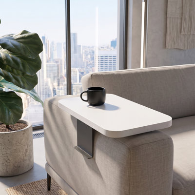 Sleek Armrest Tray Table for Remotes and Beverages