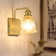 Vintage Wireless Rechargeable Armed Sconce with Remote and Bulb, Battery Operated Wall Sconce