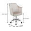 Chaise de bureau pivotante champagne et chrome
