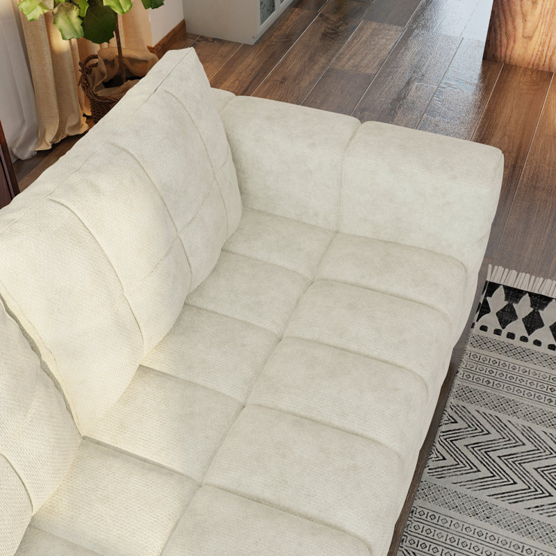 81.89"square Armrest Upholstered Sofa, Beige