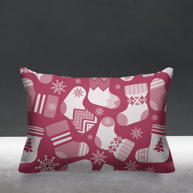 Coussin décoratif intérieur / extérieur Christmas Stockings, Rose