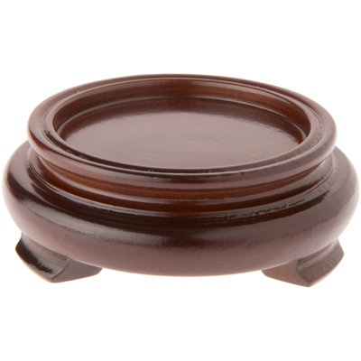 Malena Round Wood Veneer Footed Display Base